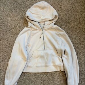 Lululemon Athletica Cream Half-Zip Hoodie